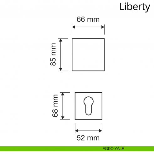 Pomolo per porta girevole Liberty Linea Calì foro yale