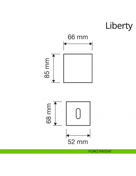 Pomolo per porta girevole Liberty Linea Calì foro patent