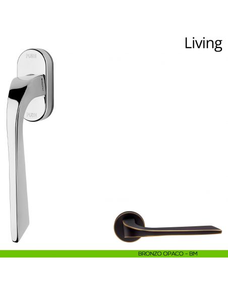 Maniglia per finestra martellina DK antintrusione Living Linea Calì