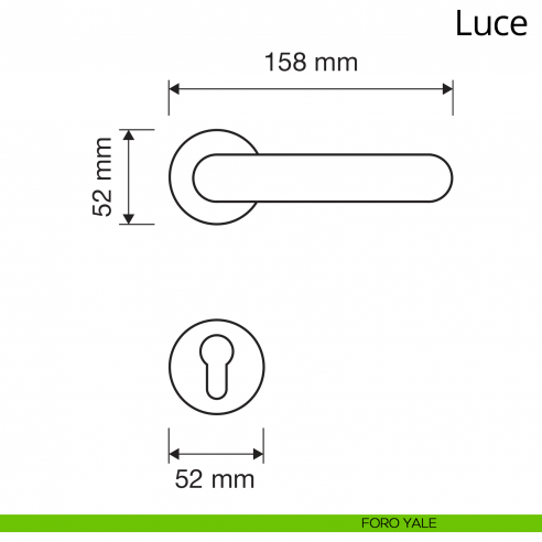 Maniglia con cristalli Swarovski per porta interna Luce Linea Calì rosetta tradizionale foro yale