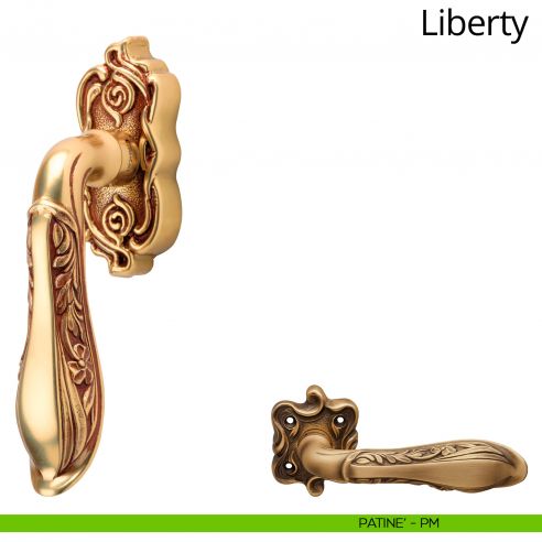 Maniglia per finestra martellina DK Liberty Linea Calì patinè