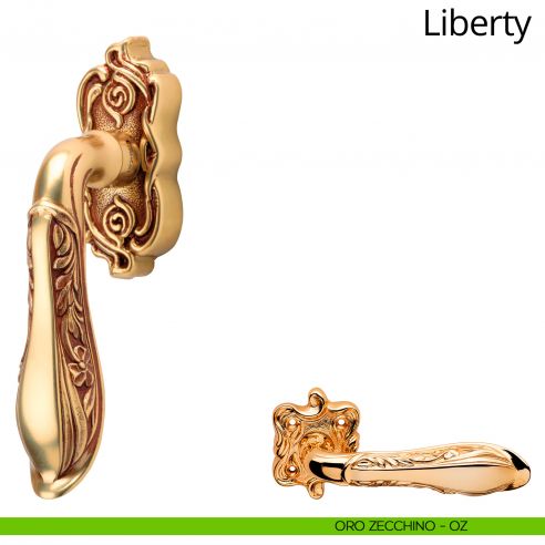 Maniglia per finestra martellina DK Liberty Linea Calì oro zecchino