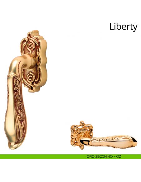 Maniglia per finestra martellina DK Liberty Linea Calì oro zecchino