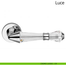 Maniglia con cristalli Swarovski per porta interna Luce Linea Calì rosetta bassa 2