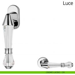 Maniglia con cristalli Swarovski per finestra martellina DK Luce Linea Calì 2