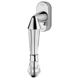 Maniglia con cristalli Swarovski per finestra martellina DK antintrusione Luce Linea Calì