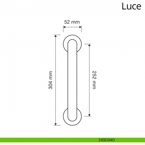Maniglione per porta dritto con cristalli Swarovski Luce Linea Calì disegno