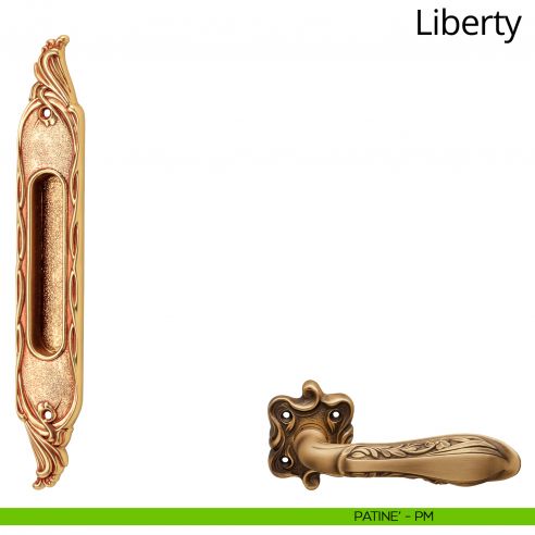 Maniglia ad incasso per porta scorrevole Liberty Linea Calì cieca patinè