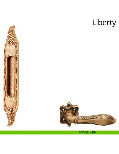 Maniglia ad incasso per porta scorrevole Liberty Linea Calì cieca patinè
