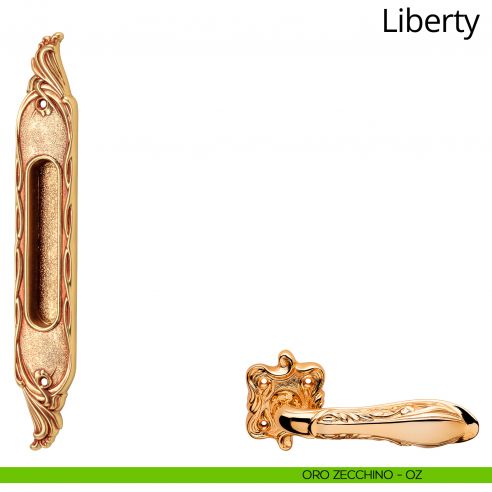 Maniglia ad incasso per porta scorrevole Liberty Linea Calì cieca oro zecchino