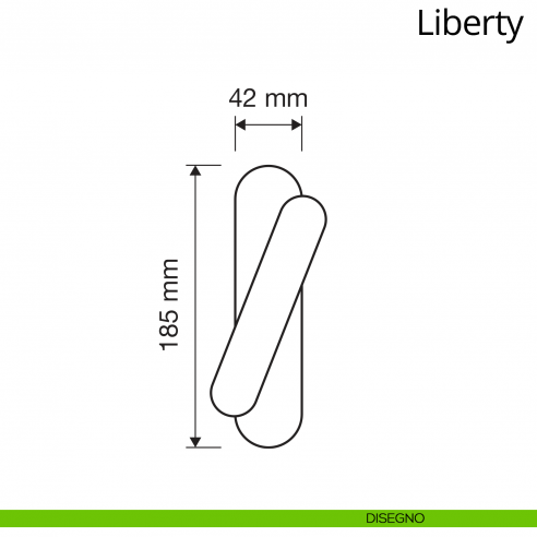 Maniglia per finestra cremonese Liberty Linea Calì disegno