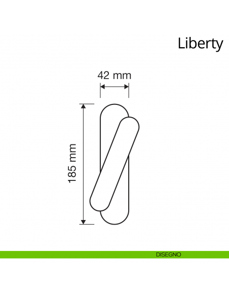 Maniglia per finestra cremonese Liberty Linea Calì disegno