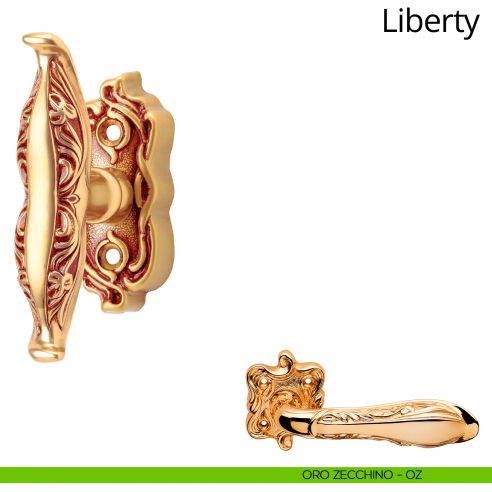 Maniglia per finestra martellina Liberty Linea Calì oro zecchino