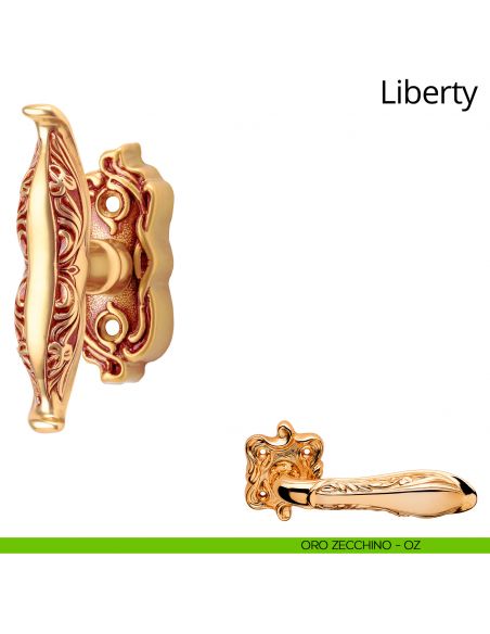 Maniglia per finestra martellina Liberty Linea Calì oro zecchino
