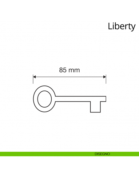 Chiave per porta interna Liberty Linea Calì disegno