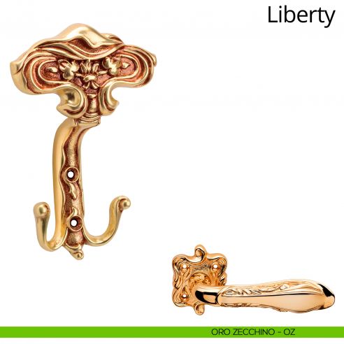 Appendiabiti stile classico a parete Liberty Linea Calì oro zecchino