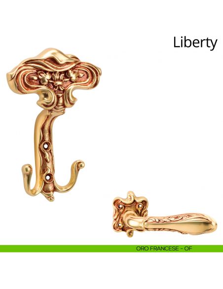 Appendiabiti stile classico a parete Liberty Linea Calì oro francese