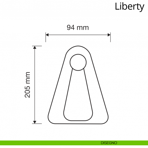 Battente per porta Liberty Linea Calì disegno