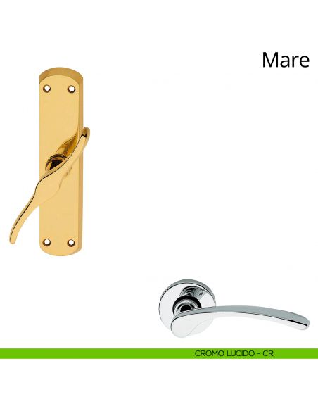 Maniglia per finestra cremonese Mare Linea Calì cromo lucido