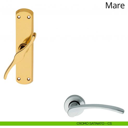 Maniglia per finestra cremonese Mare Linea Calì cromo satinato