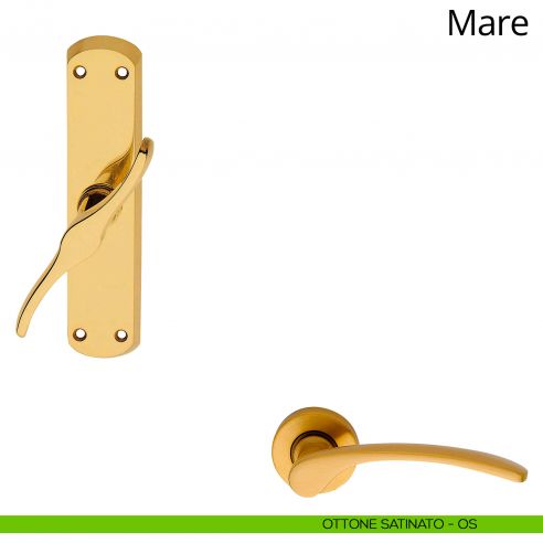 Maniglia per finestra cremonese Mare Linea Calì ottone satinato