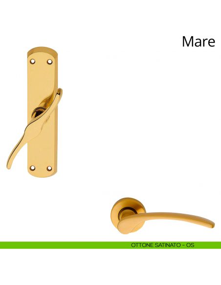 Maniglia per finestra cremonese Mare Linea Calì ottone satinato