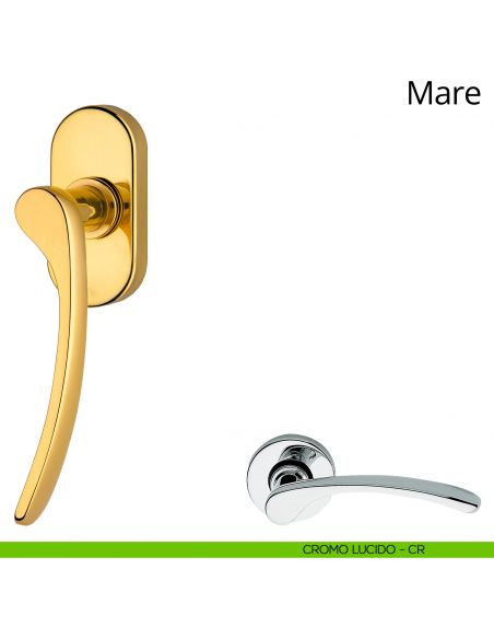 Maniglia per finestra martellina DK Mare Linea Calì cromo