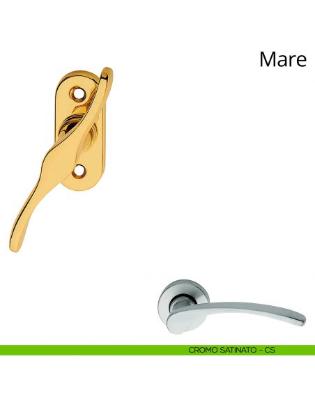 Maniglia per finestra martellina Mare Linea Calì cromo lucido