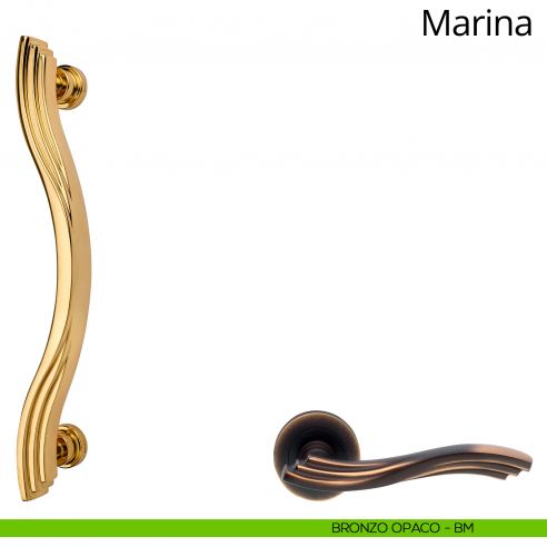 Maniglione per porta Marina Linea Calì bronzo opaco