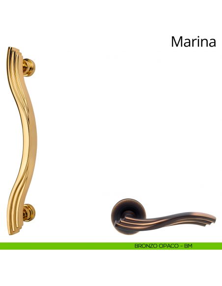Maniglione per porta Marina Linea Calì bronzo opaco