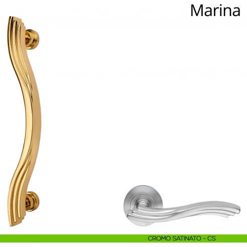 Maniglione per porta Marina Linea Calì cromo satinato