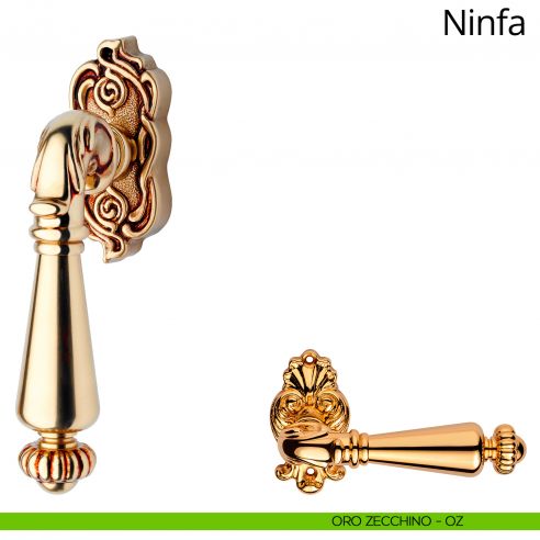 Maniglia per finestra martellina DK Ninfa Linea Calì oro zecchino