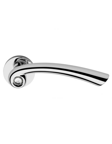 Maniglia con Swarovski per porta interna Nau Crystal Linea Calì rosetta tonda tradizionale