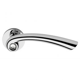 Maniglia con Swarovski per porta interna Nau Crystal Linea Calì rosetta tonda bassa