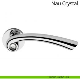Maniglia con Swarovski per porta interna Nau Crystal Linea Calì rosetta tonda bassa 2
