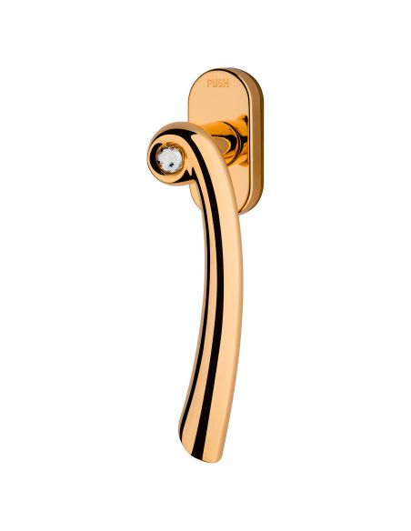 Maniglia con Swarovski per finestra martellina DK antintrusione Nau Crystal Linea Calì