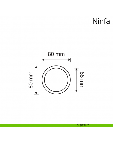 Pomolo per porta fisso Ninfa Linea Calì disegno