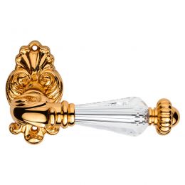 Maniglia con cristalli Swarovski per porta interna Ninfa Crystal Linea Calì rosetta artistica