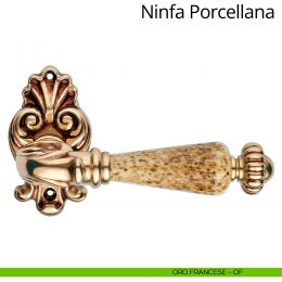 Maniglia con porcellana per porta interna Ninfa Porcellana Linea Calì rosetta artistica 2