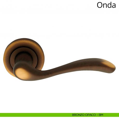 Maniglia per porta interna Onda Linea Calì bronzo opaco