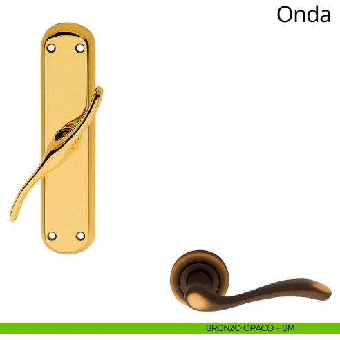 Maniglia per finestra cremonese Onda Linea Calì bronzo opaco