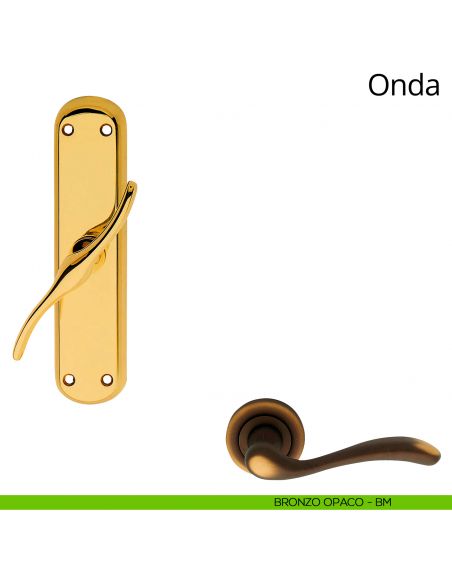 Maniglia per finestra cremonese Onda Linea Calì bronzo opaco