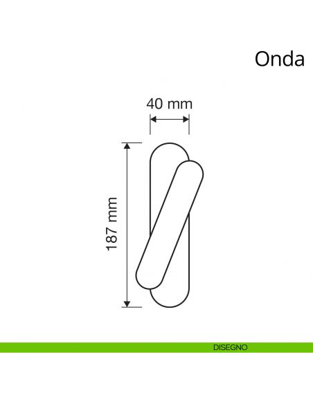 Maniglia per finestra cremonese Onda Linea Calì disegno