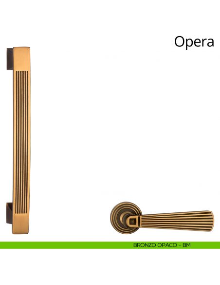Maniglione singolo per porta Opera Linea Calì patinè