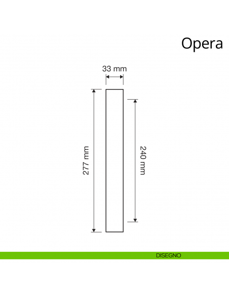 Maniglione singolo per porta Opera Linea Calì disegno