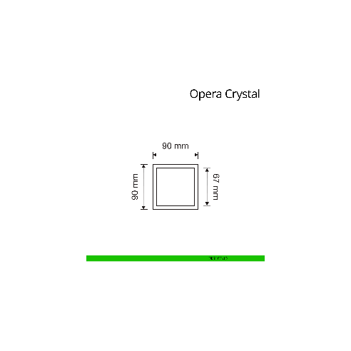 Pomolo Swarovski per porta fisso Opera Crystal Linea Calì disegno