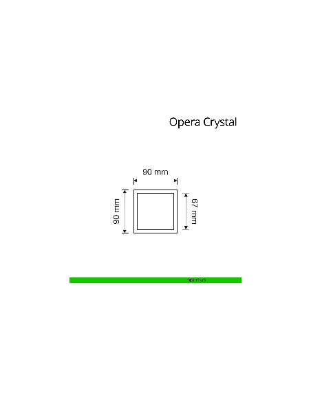 Pomolo Swarovski per porta fisso Opera Crystal Linea Calì disegno