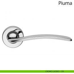 Maniglia per porta interna Piuma Linea Calì rosetta tonda 2