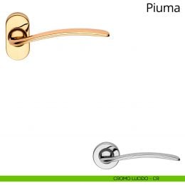 Maniglia per porta interna Piuma Linea Calì rosetta ovale 2
