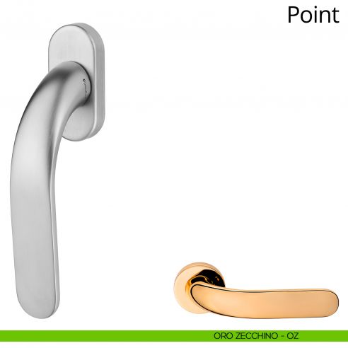 Maniglia per finestra martellina DK Point Linea Calì oro zecchino